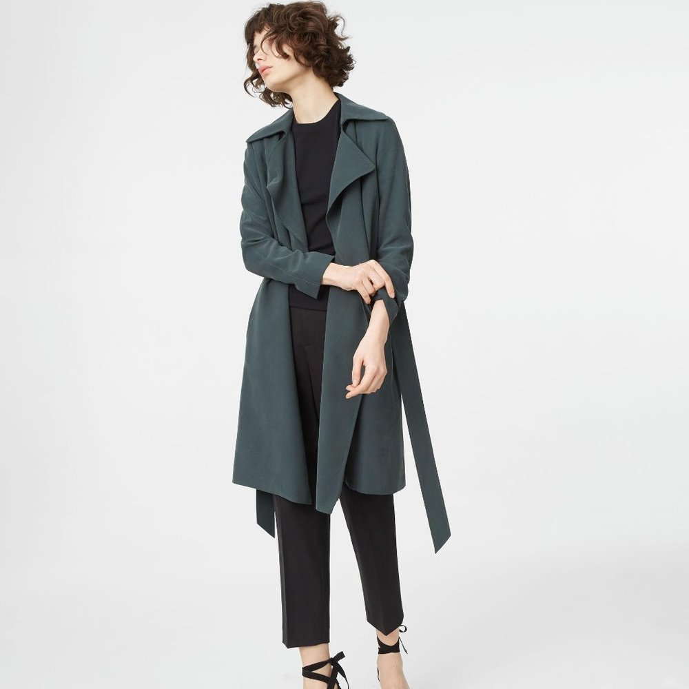 Club Monaco Elila Trench in Green